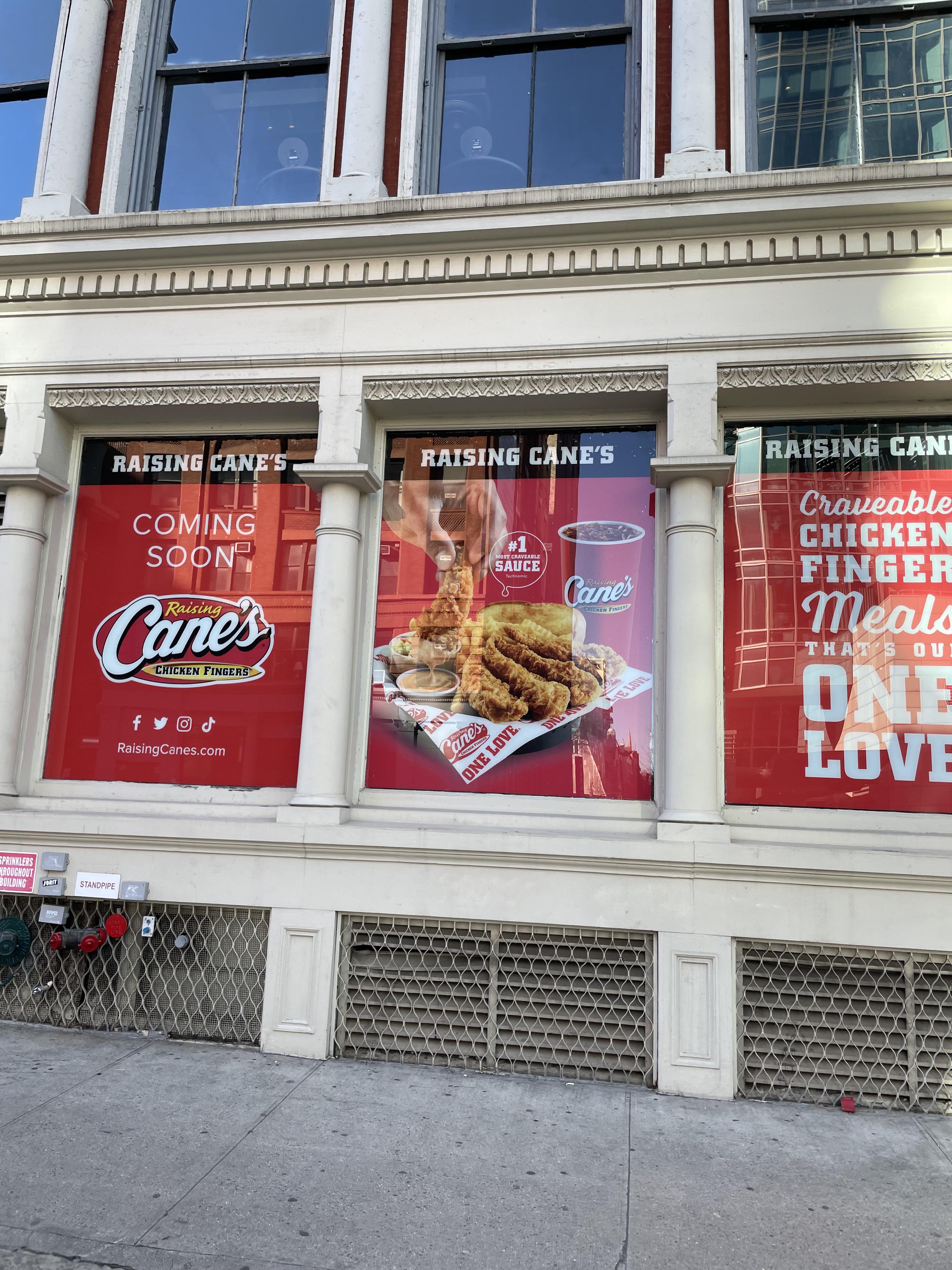Raising Cane’s opening soon on Lafayette St. in NoHo Dining and Cooking