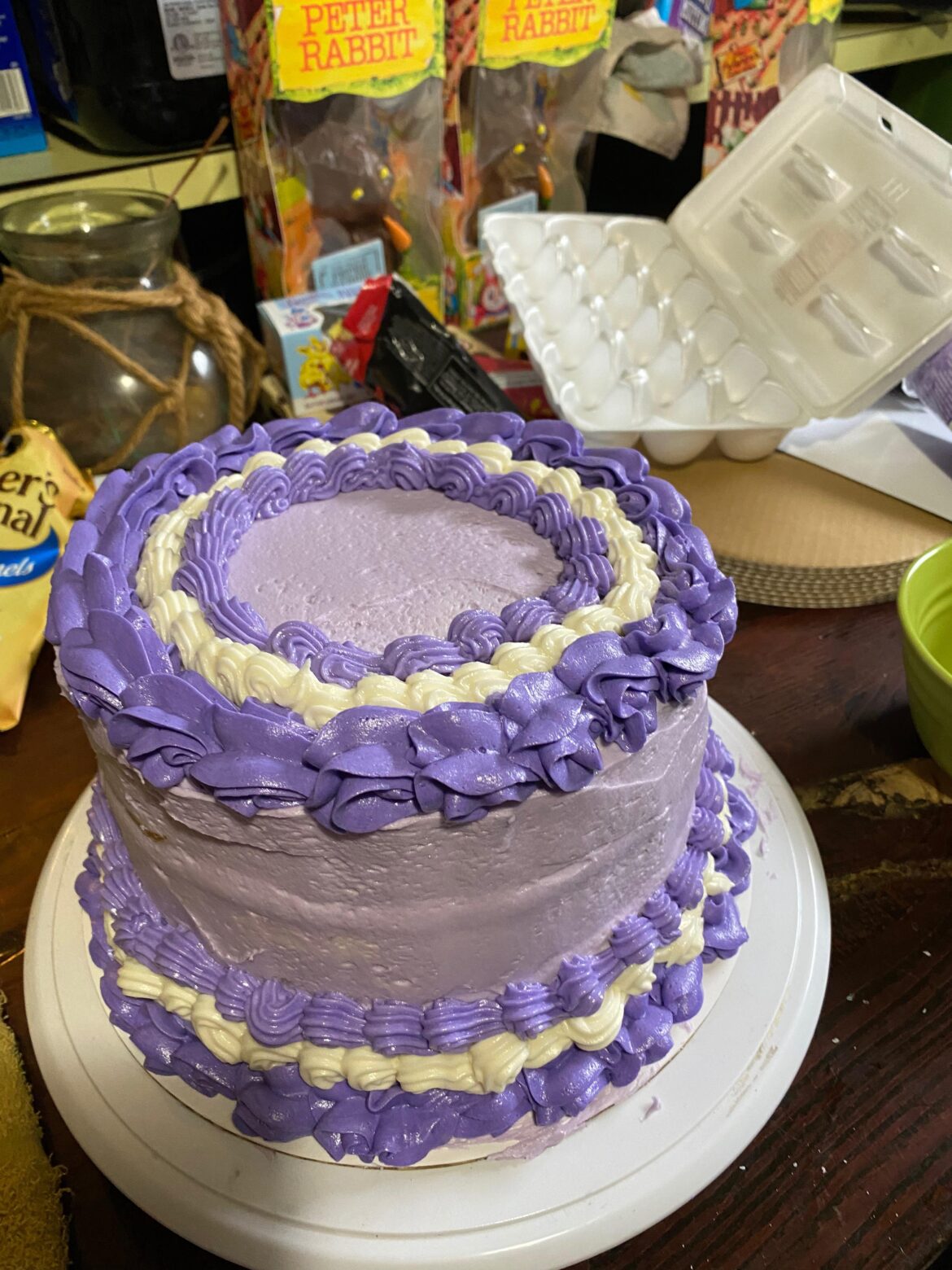 My first vintage style cake. A little rough around the edges but I’m happy I finally did it