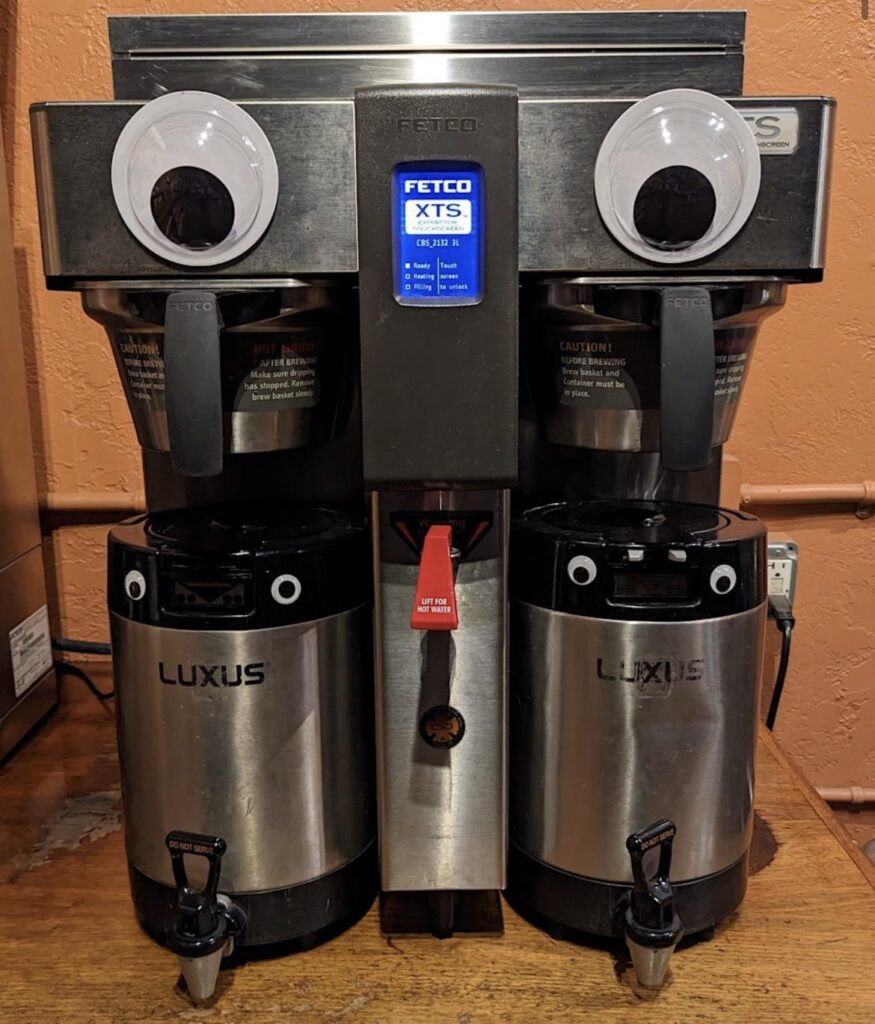 The fetco is looking at me weird. Happy April first everyone