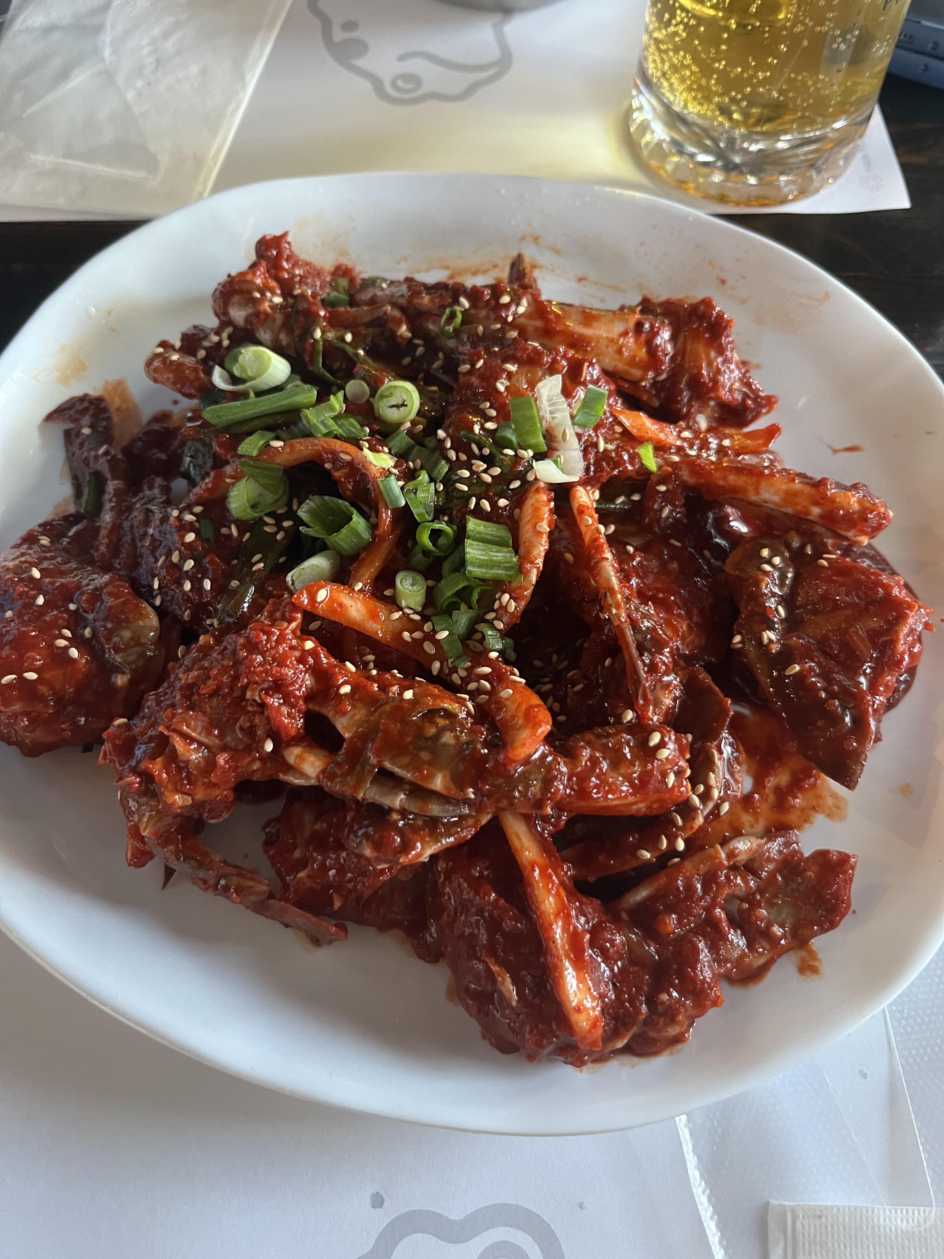 Spicy raw marinated crab Dining and Cooking