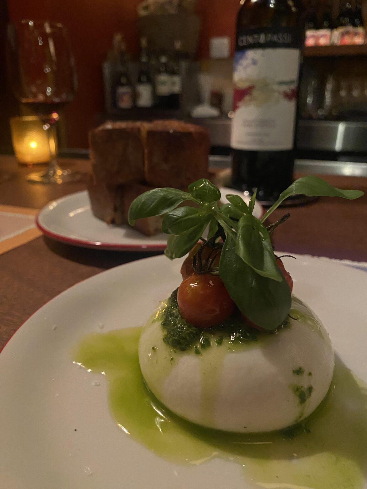 The beautiful Mozza Caprese from Pizzeria Mozza