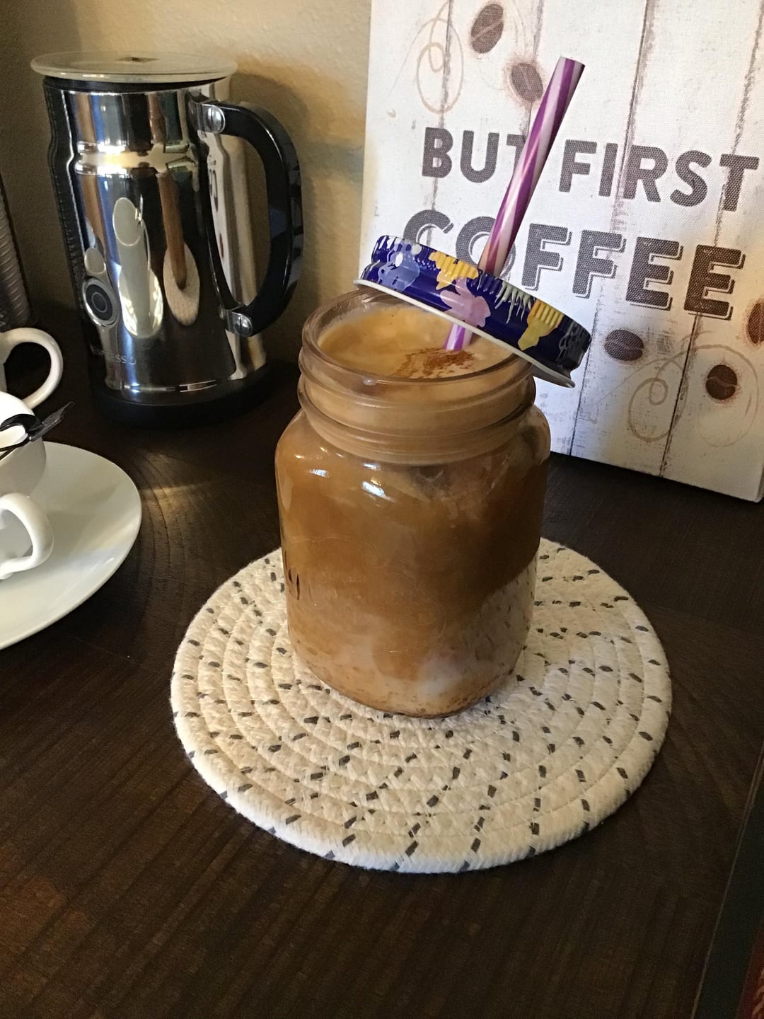 Iced Chai Almond Milk Latte with Dolce Dining and Cooking