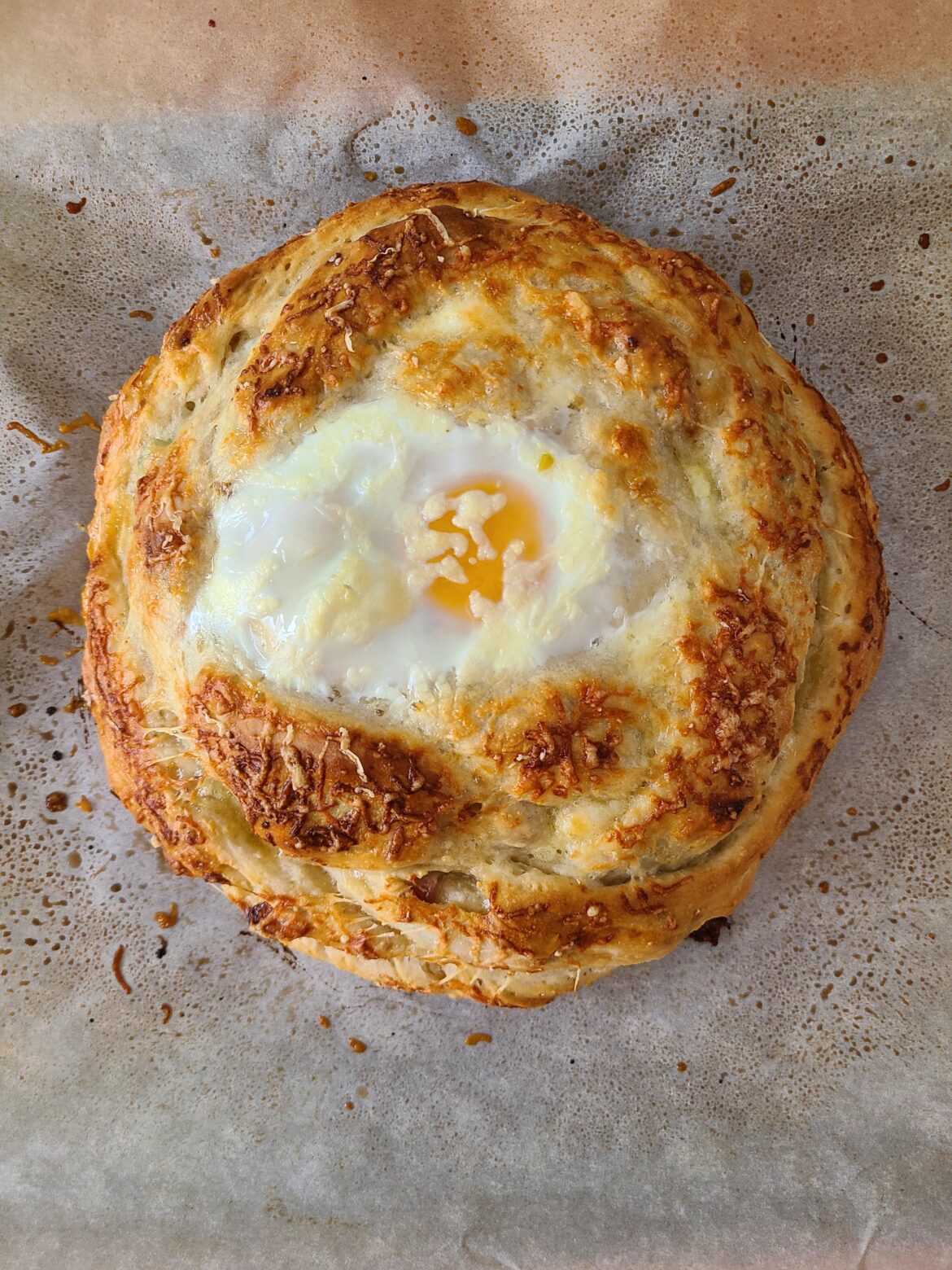 I made cheddar Bacon Braided Bread w (of course) an egg on top