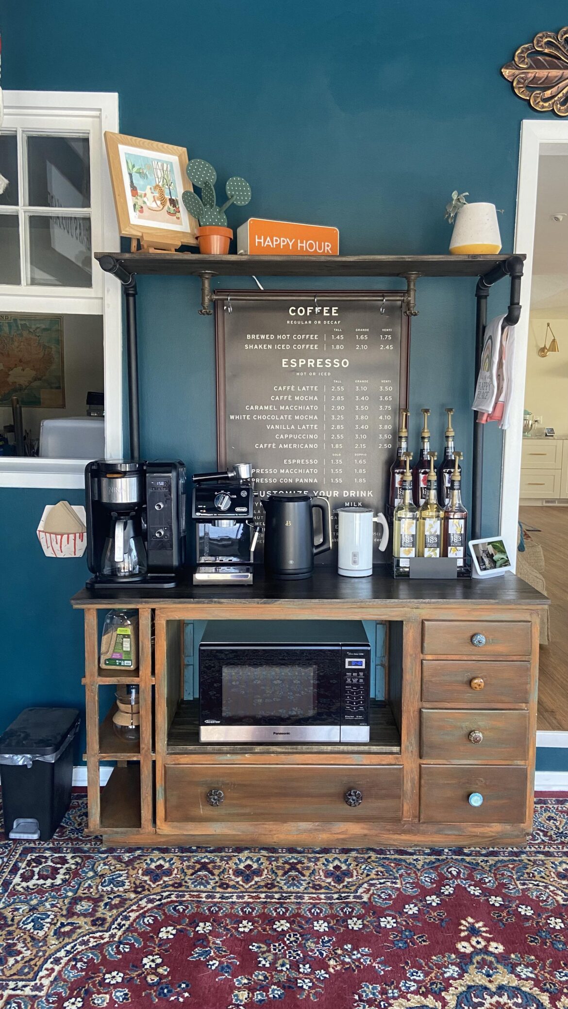 We finally completed our set up! It’s in our sunroom, which has a sink so it’s perfect.