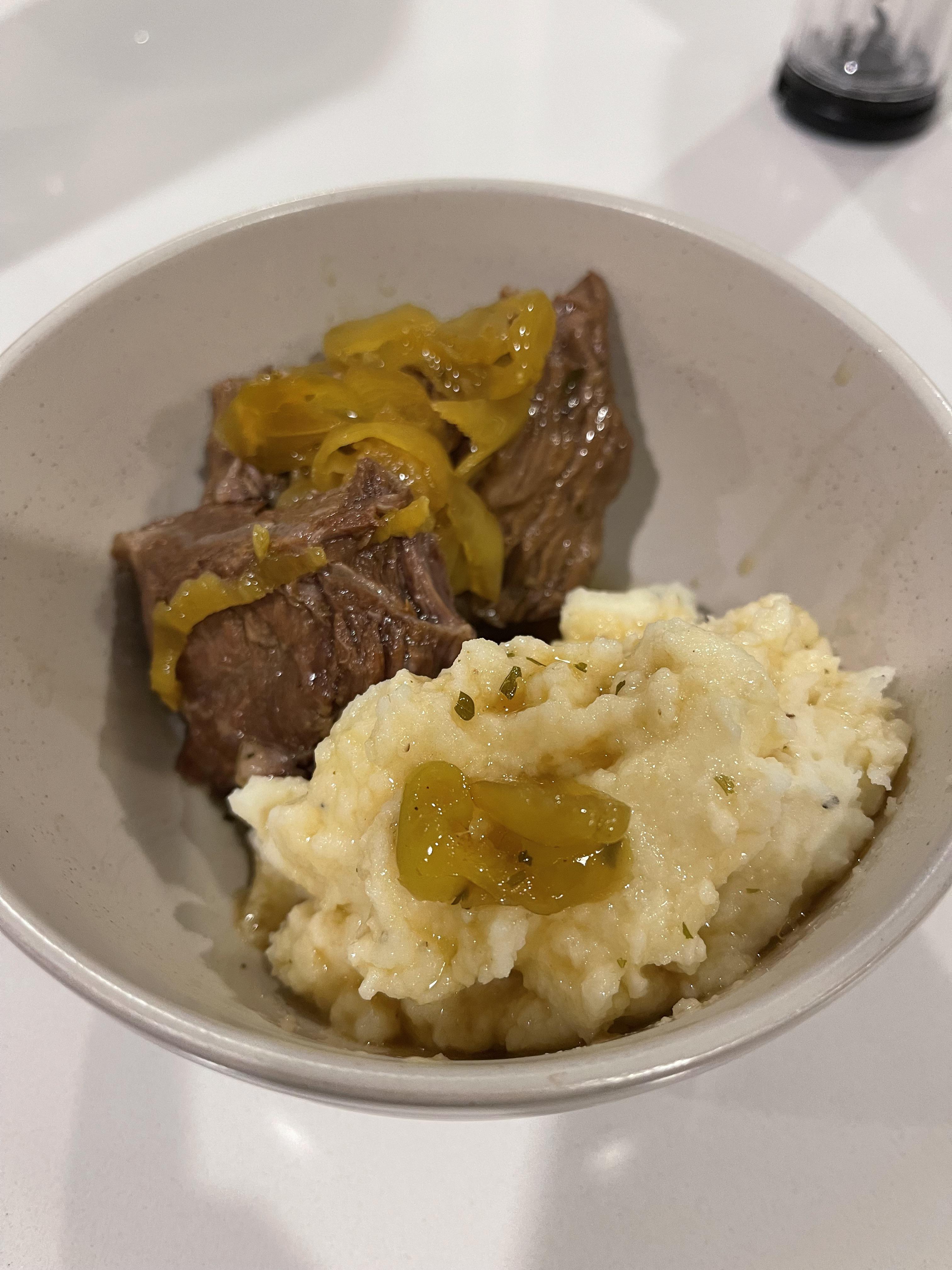 Mississippi roast and mashed potatoes Dining and Cooking