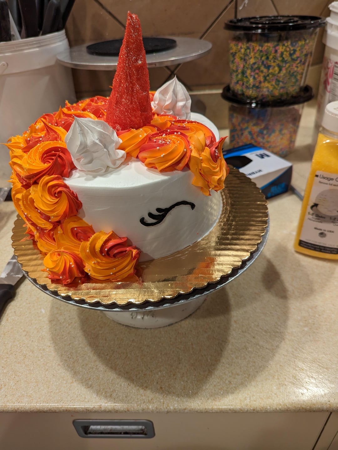 Ponyta inspired unicorn cake Dining and Cooking