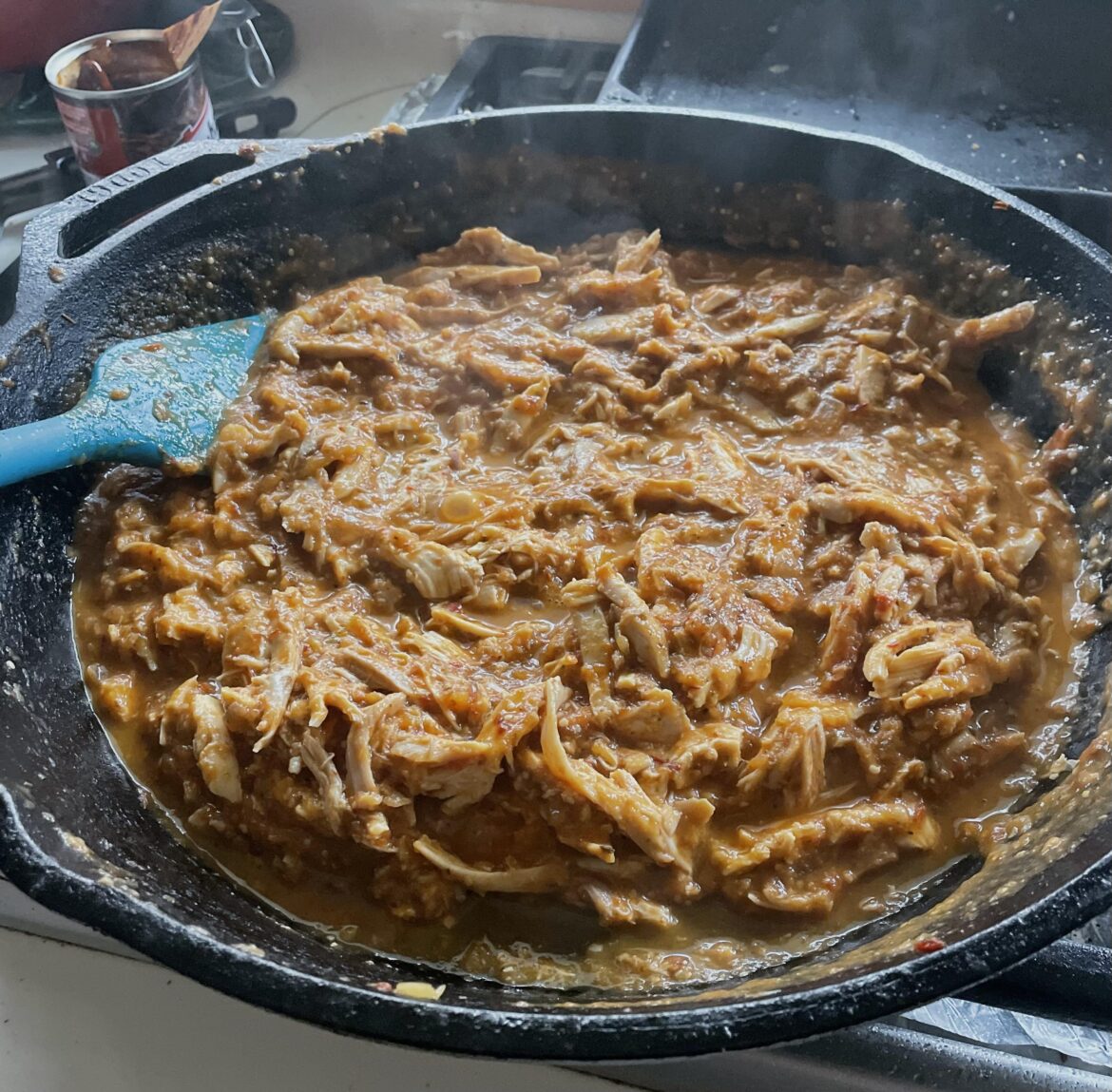 Made Kenji’s Chicken Tinga. Fantastic! Made convenience change, see comment.