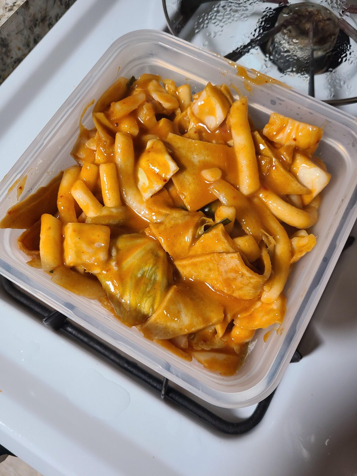 I made tteokbokki for the very first time.