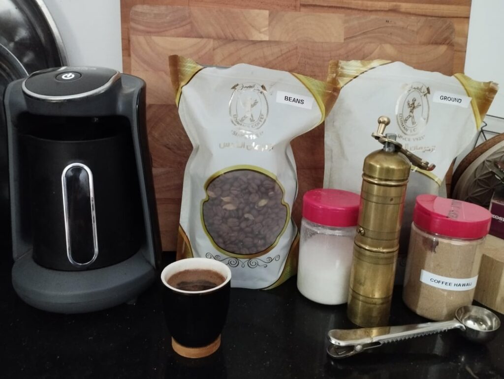 Coffee station for Turkish coffee