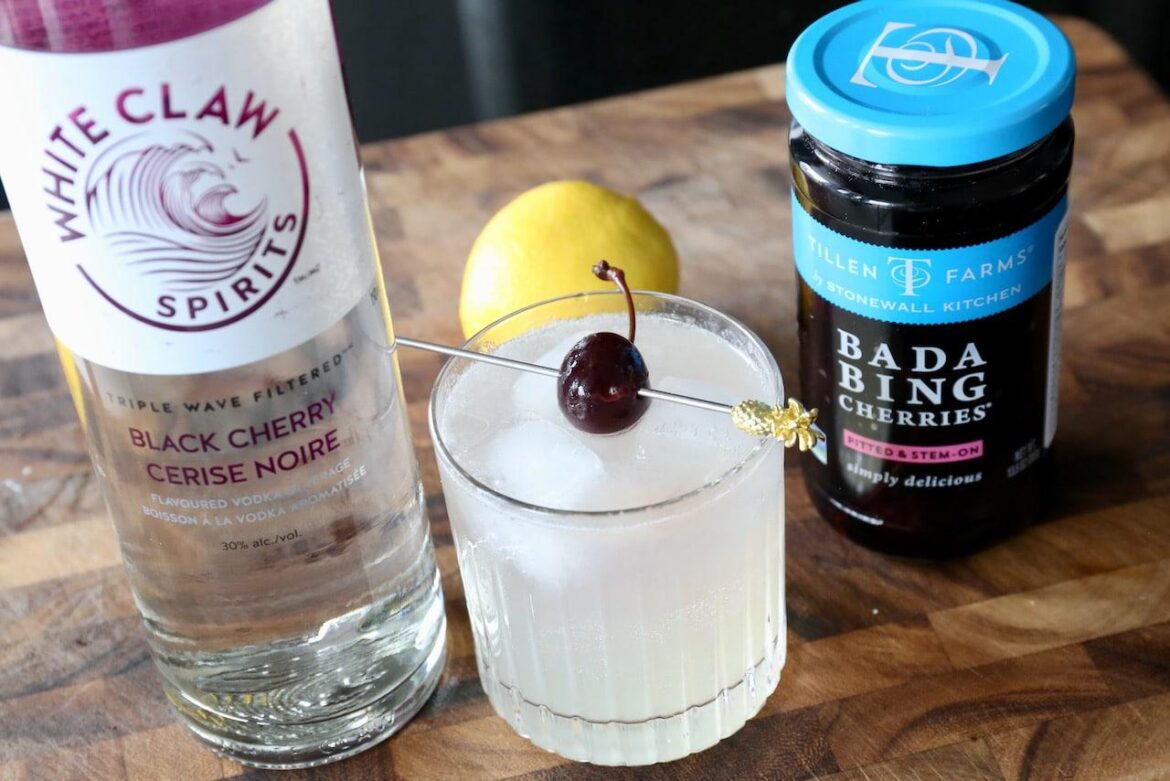 Refreshing Summer Black Cherry White Claw Vodka Cocktail