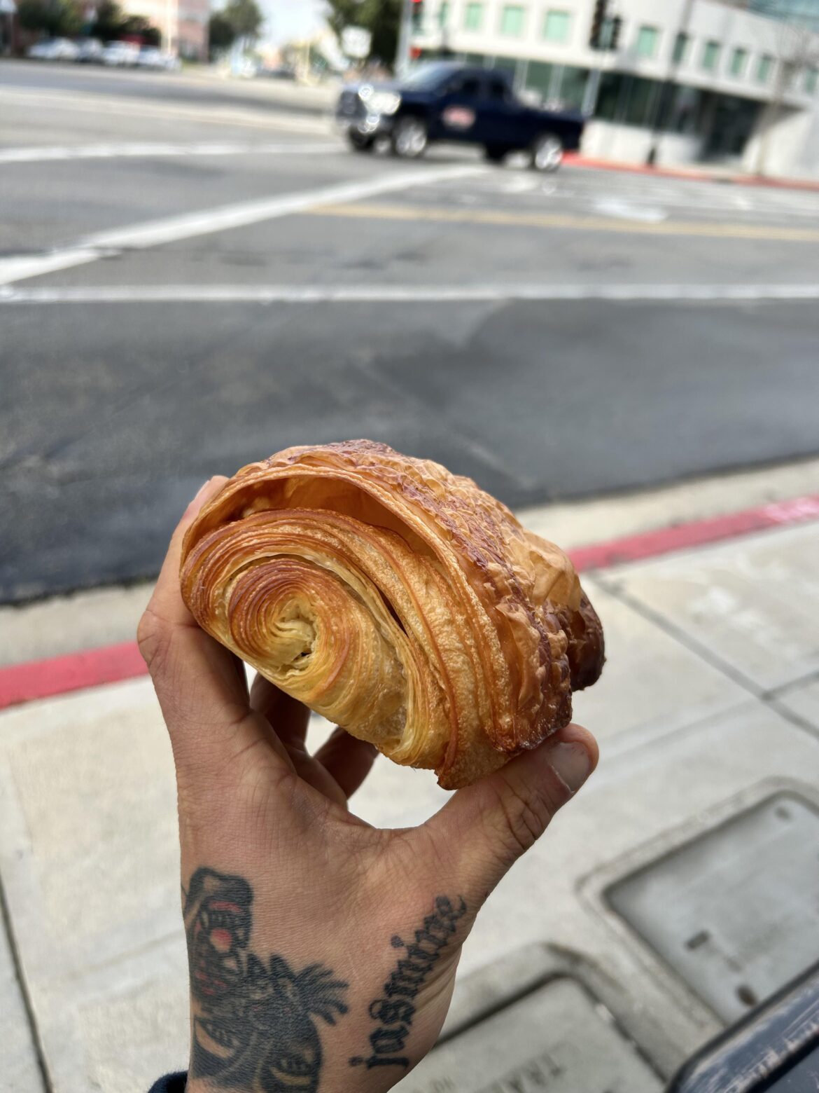 Chocolate croissant from Lou the French on the block.