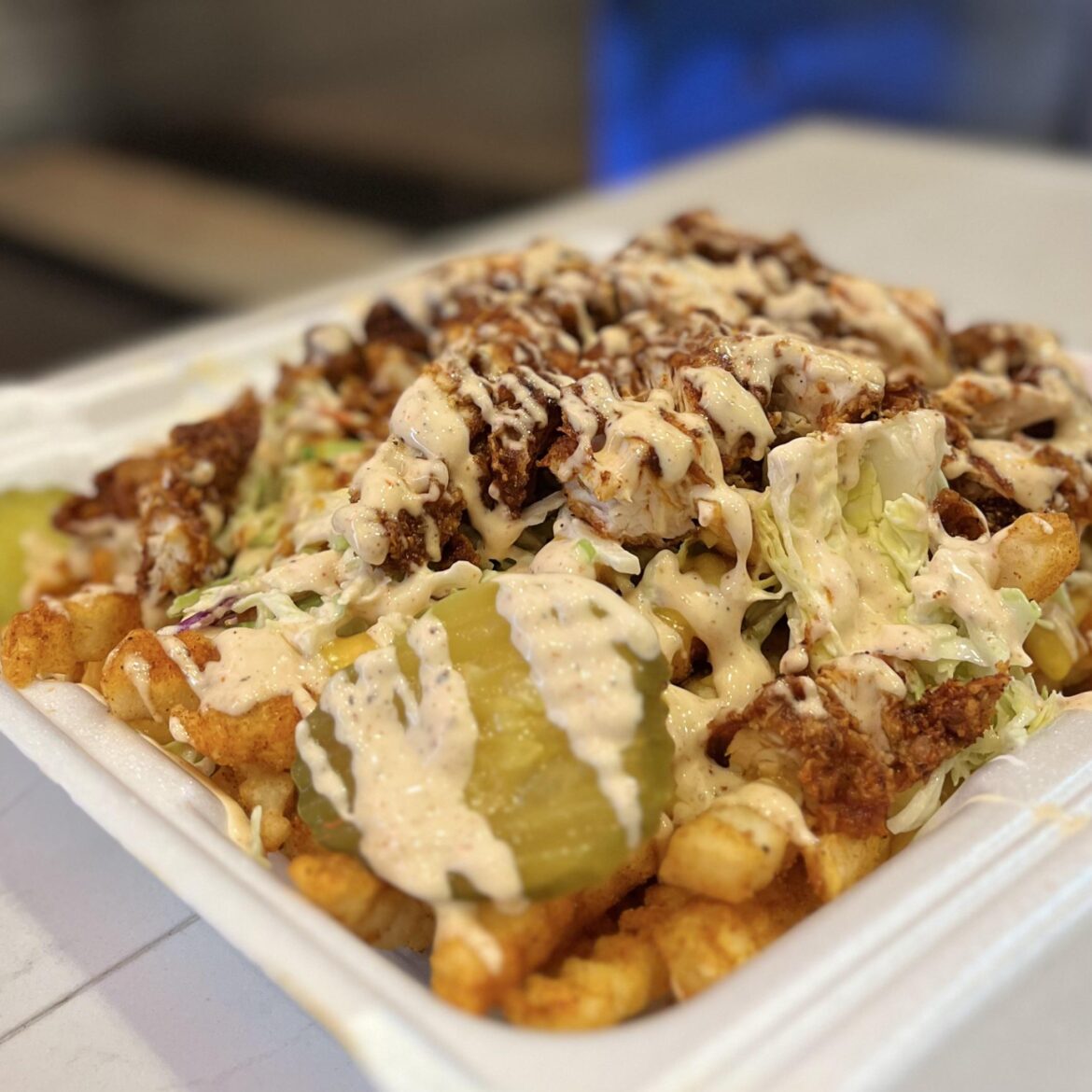 Loaded Fries from Al's Hot Chicken on Santa Monica and Sepulveda.