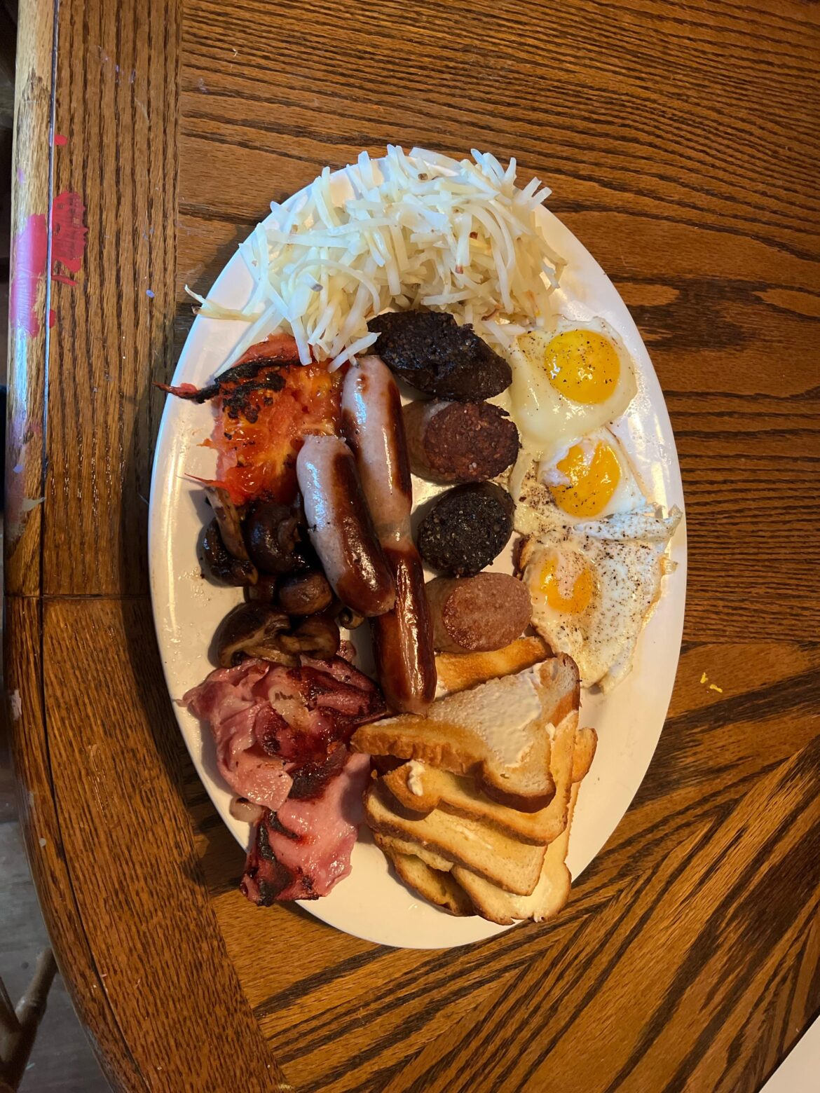 An American fry up
