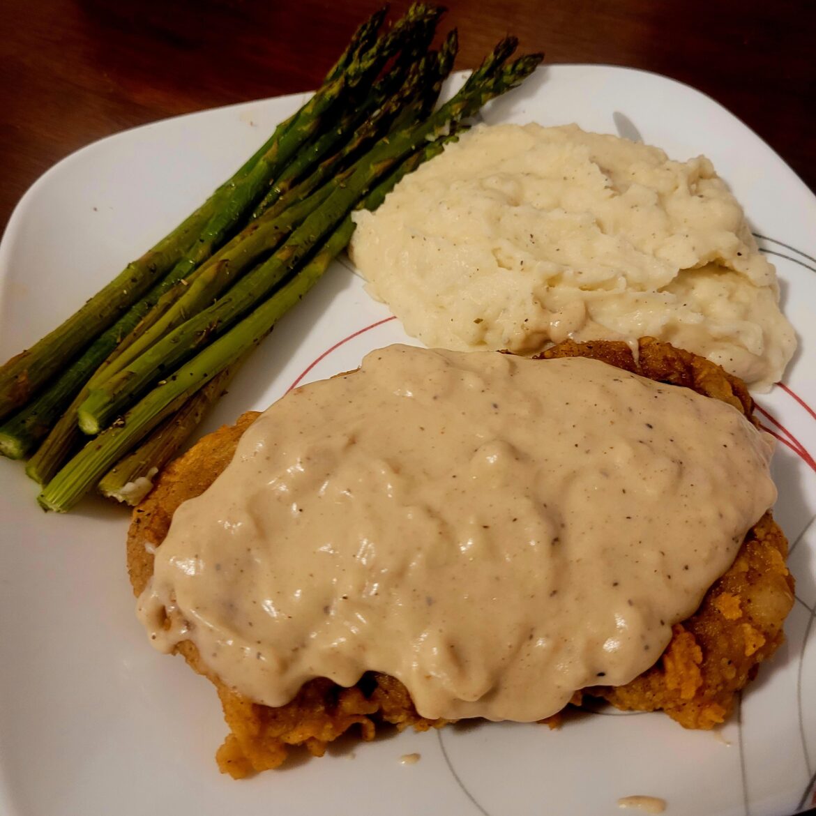 [Homemade] Chicken Fried Steak with Heart Attack Mashed Potatoes