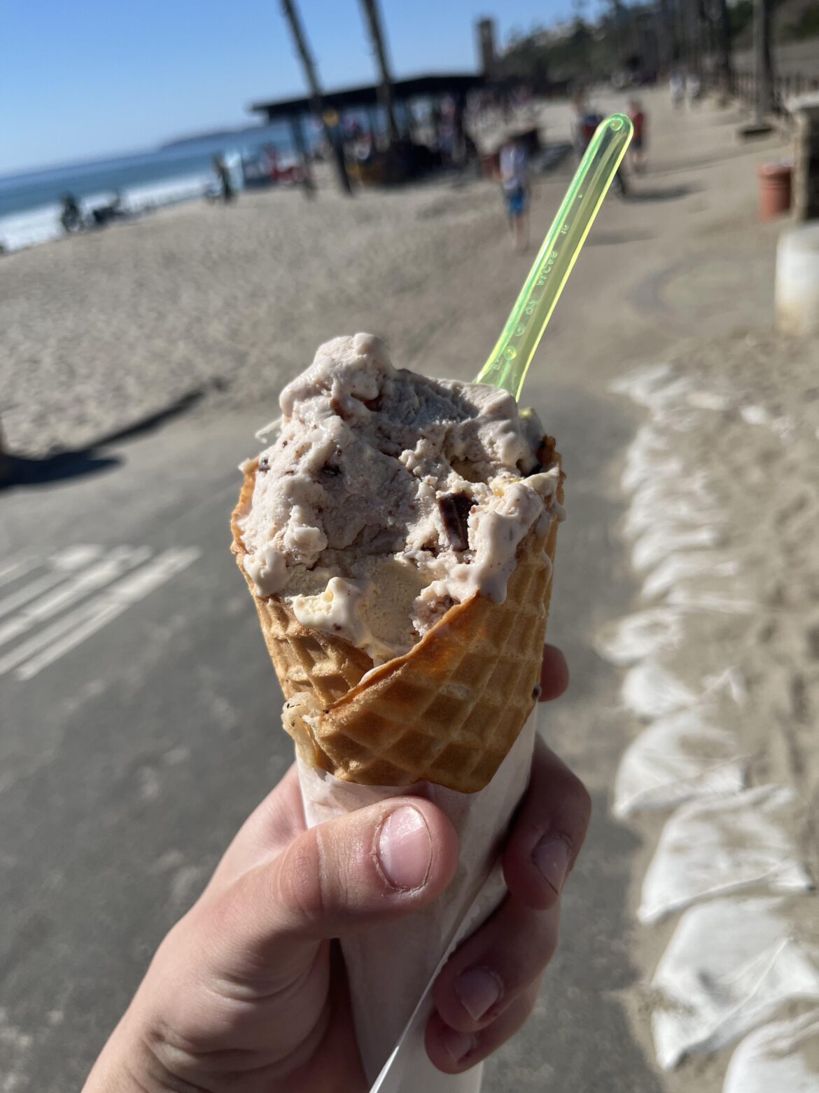 Gelato right off of the San Clemente Pier.