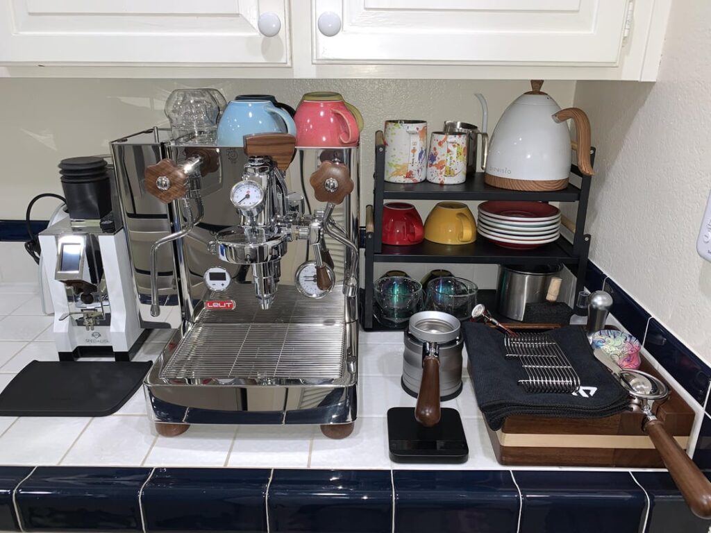 Newly added the shelf to my coffee station