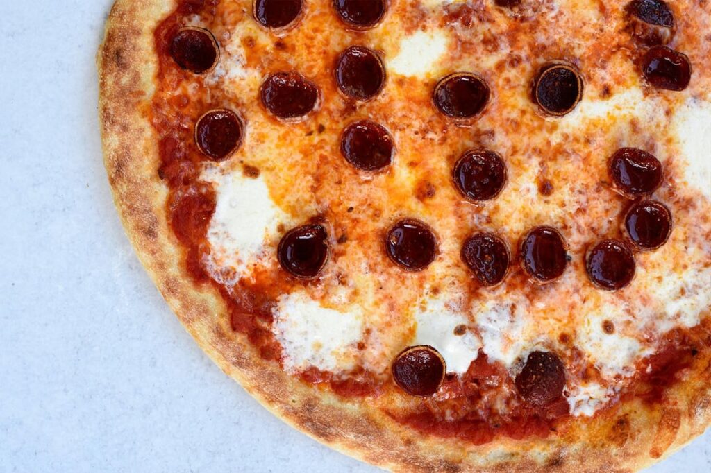 NY with pepperoni, grande mozzarella, fresh mozzarella, parmesan.