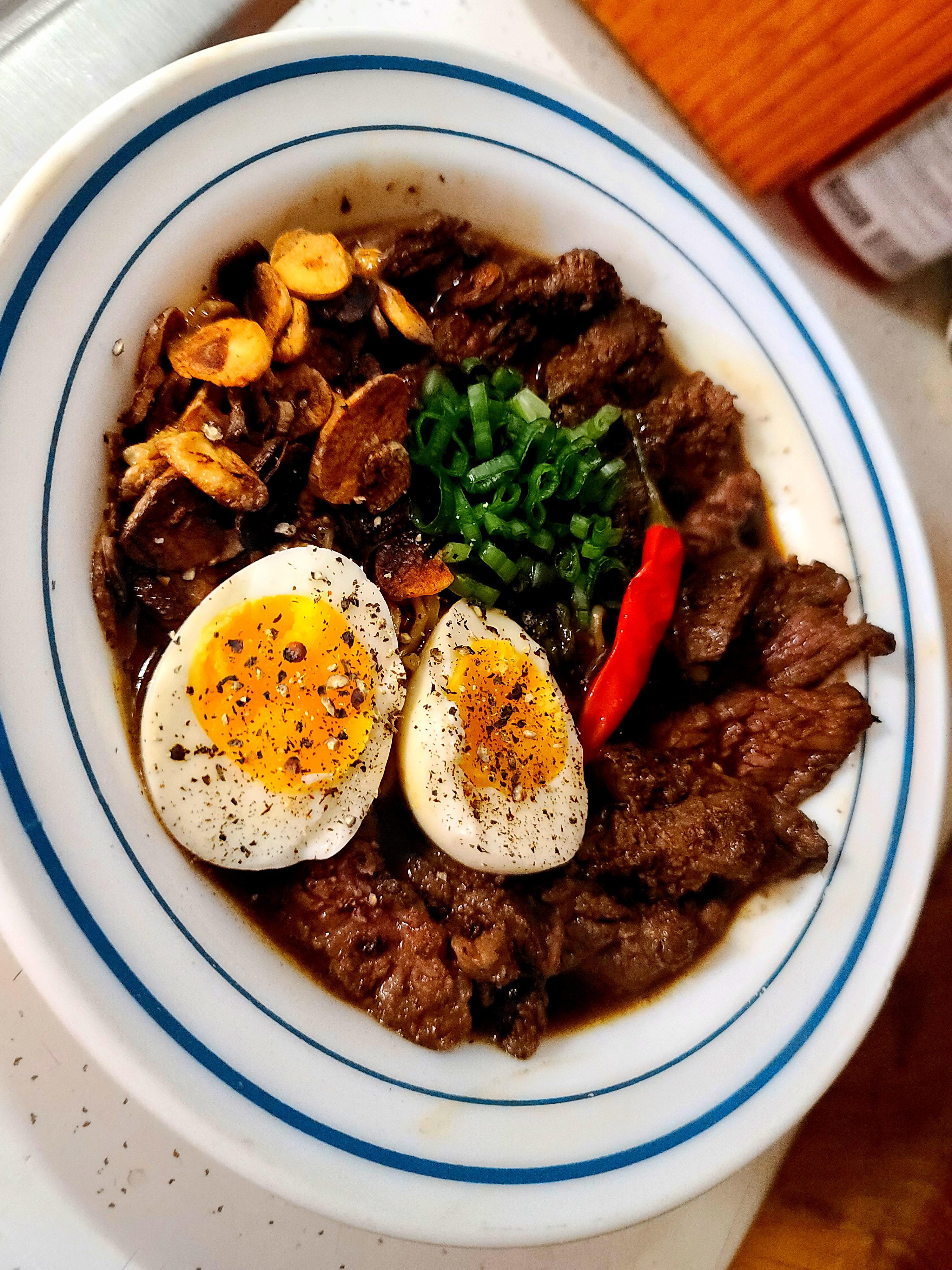 Whiskey Glazed Steak Ramen Dining and Cooking