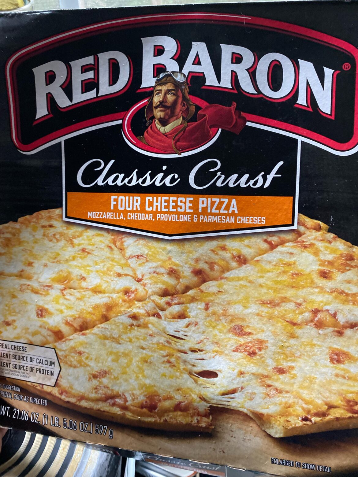 For my dollar, the best flavor-to-value frizza out there is the good ol classic crust Red Baron four cheese.