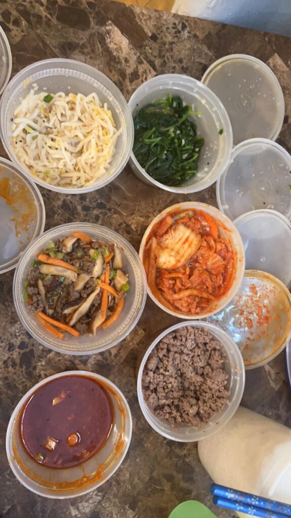 Bibimbap and my homemade kimchi!
