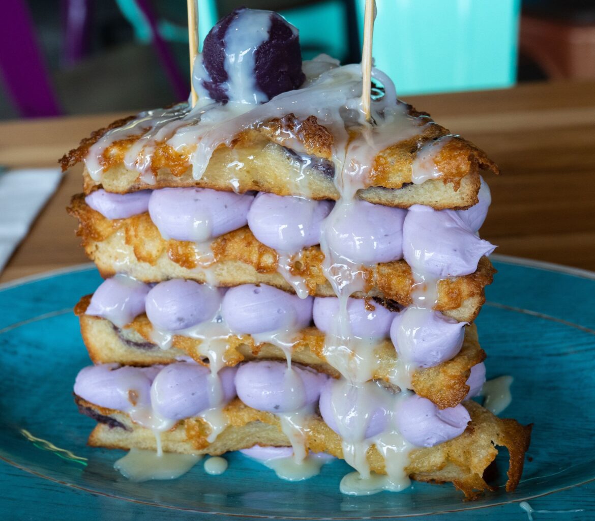 Ube Cream Cheese French Toast