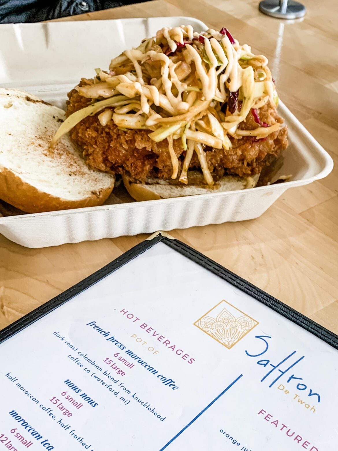 Moroccan Chicken Sandwich from Saffron De Twah, get one (or two) and thank me later