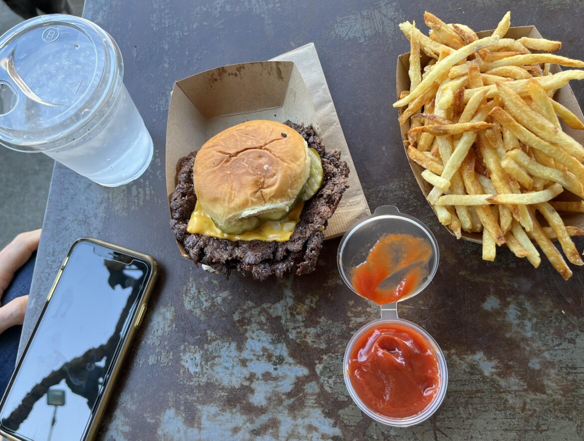 Burgers She Wrote. - what's your opinion? I rarely eat burger I don't know what to think of it except that it was expensive for the portion ($21 incl. tax)