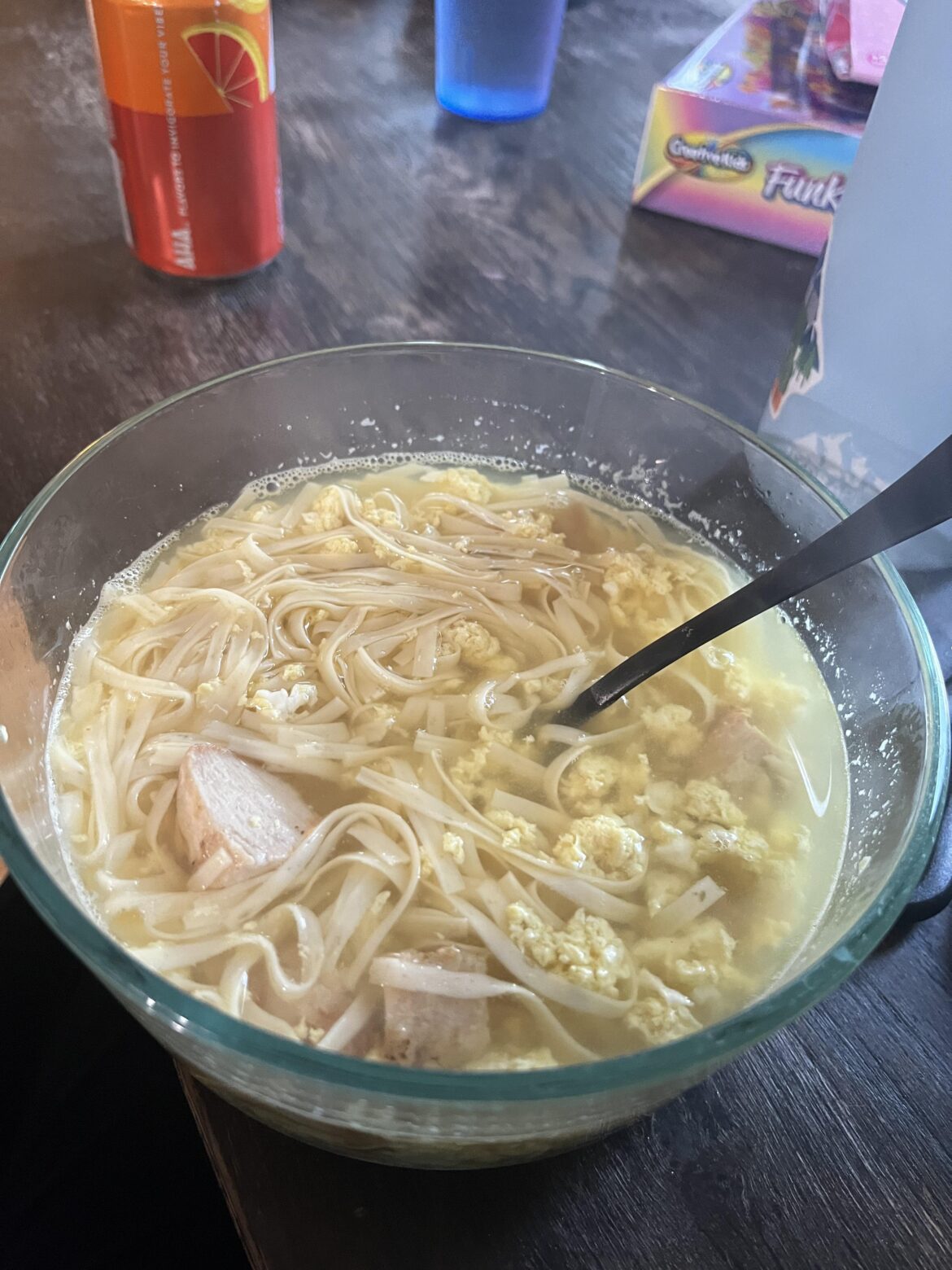 Huge bowl of Chicken Ramen for 358 calories and 36g of protein. Recipe in comments!