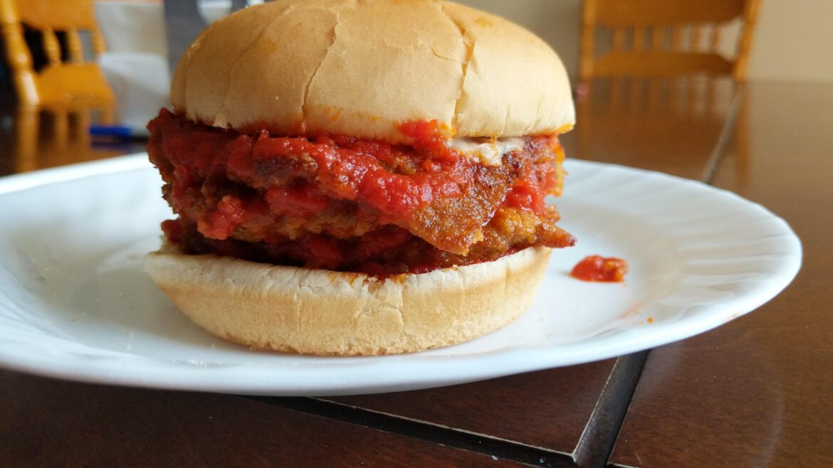 Home made veal sandwich