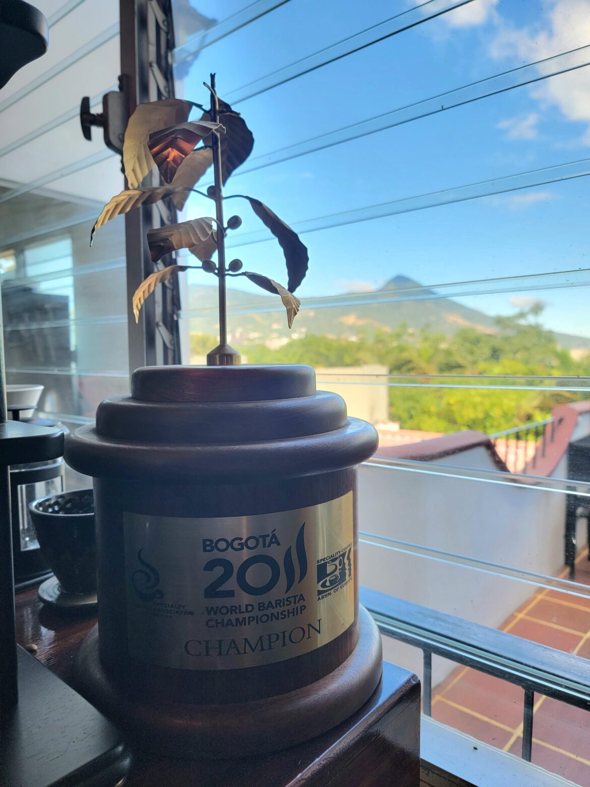 Alejandro Mendez's 2011 World Barista Champion Trophy