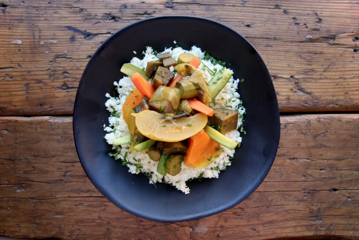 Modern Moroccan Cauliflower Couscous.