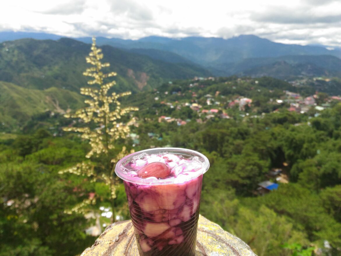 Grape Taho (soft silken tofu w/syrup) - Baguio, Philippines