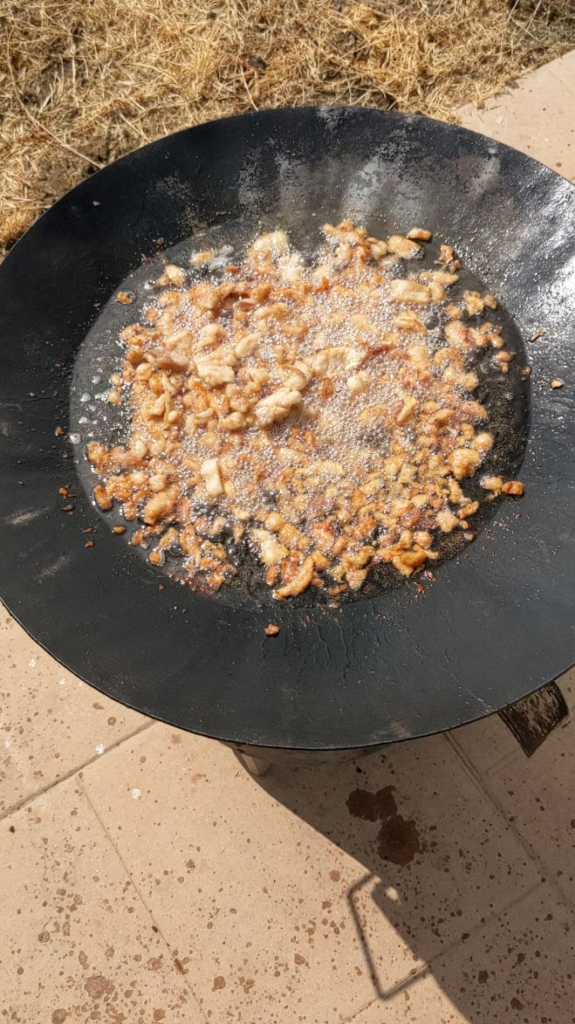 Part two of rendering pork fat and making cracklings