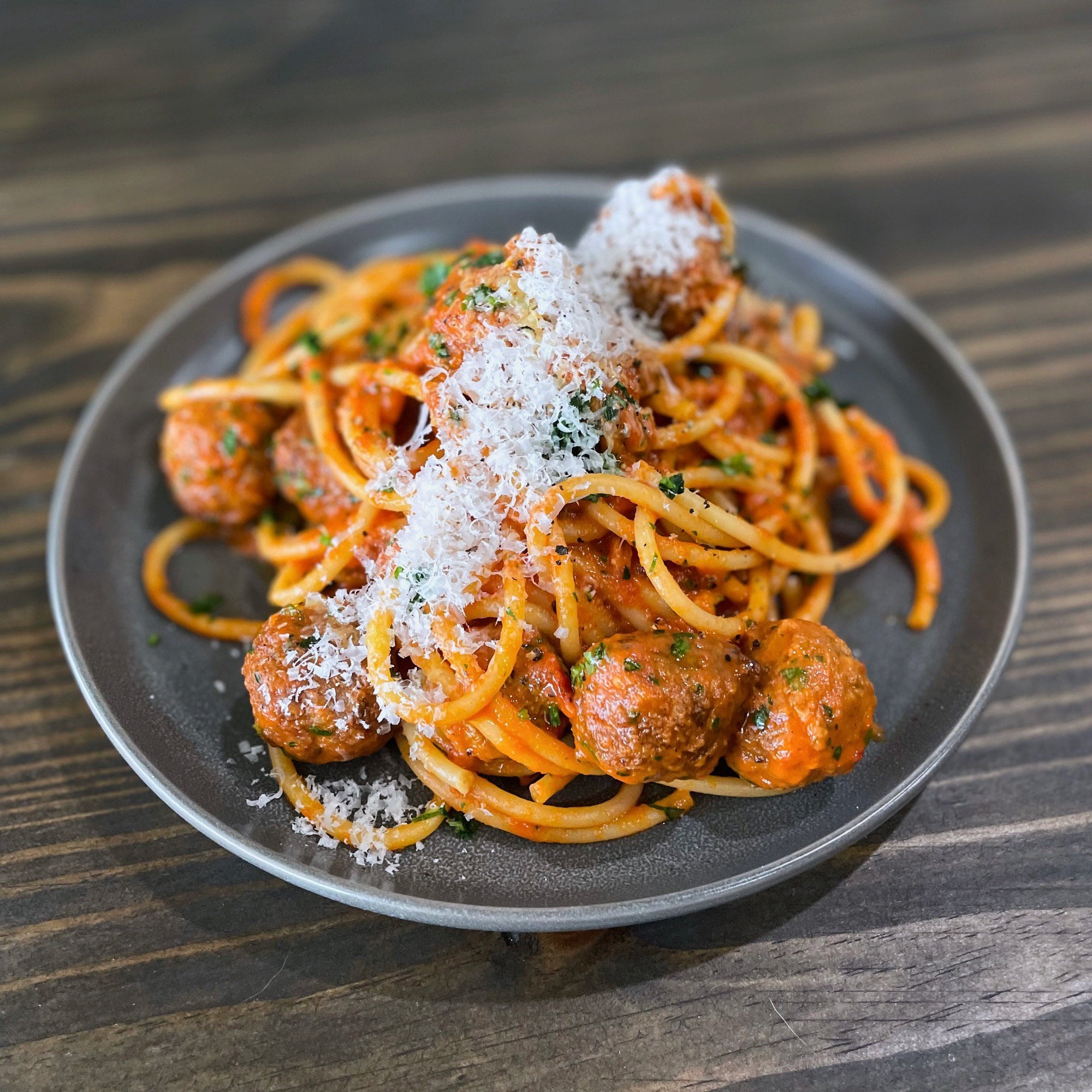 Marcella Hazan’s tomato sauce with bucatini and meatballs Dining and