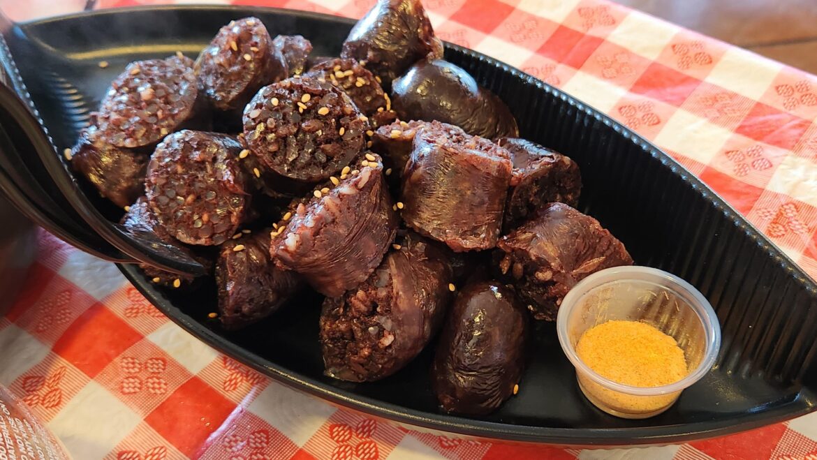 Soondae (blood sausage), gamjatang (pork stew), and mandu (dumplings) - Old Time Noodle House, Gardena