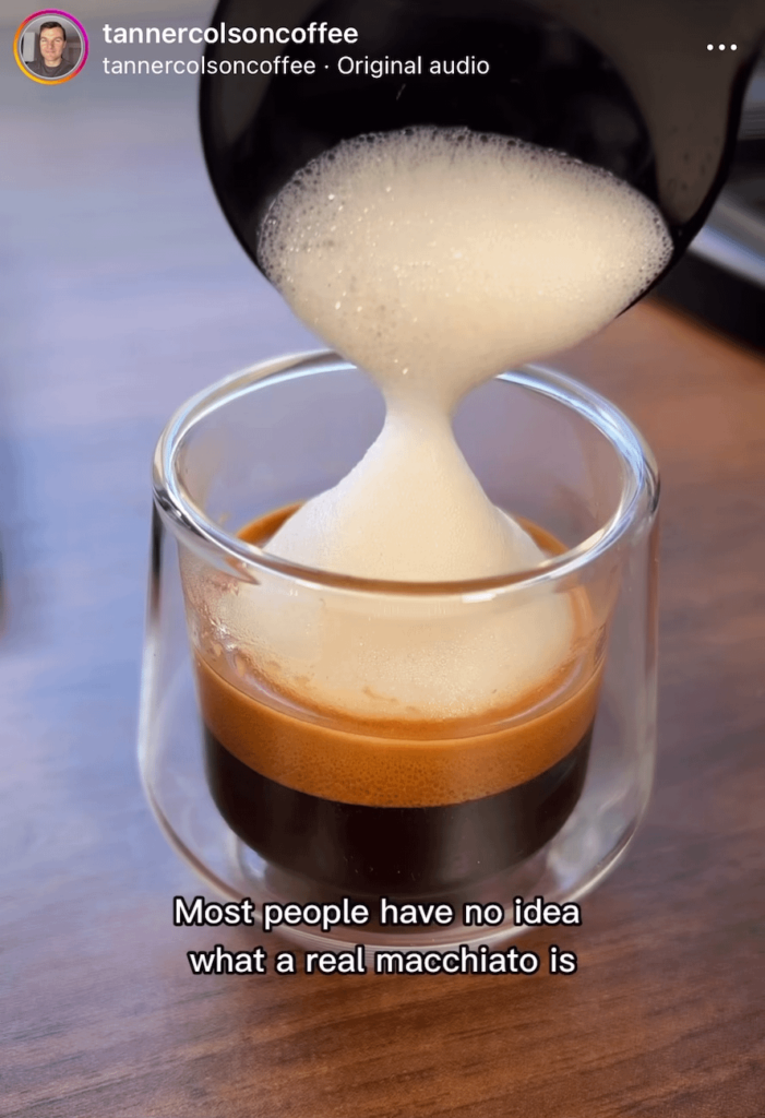 What a real macchiato is
