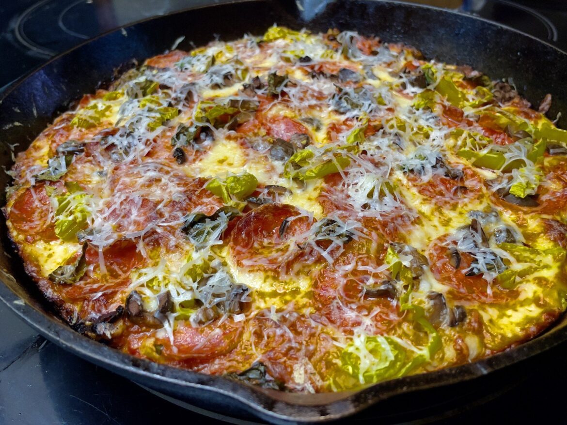 Friend of mine is having a tough time at the end of her semester. Kenji’s foolproof pan pizza always brings the good vibes.