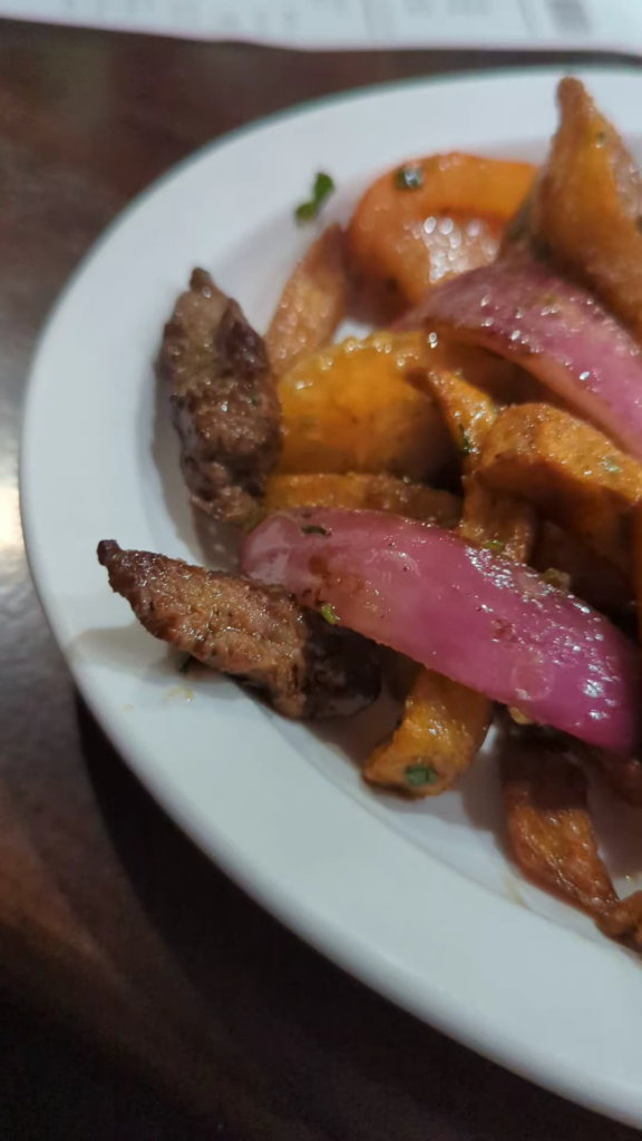 My favorite plate of Lomo! Bonus housemade fries! Inca Express La Habra
