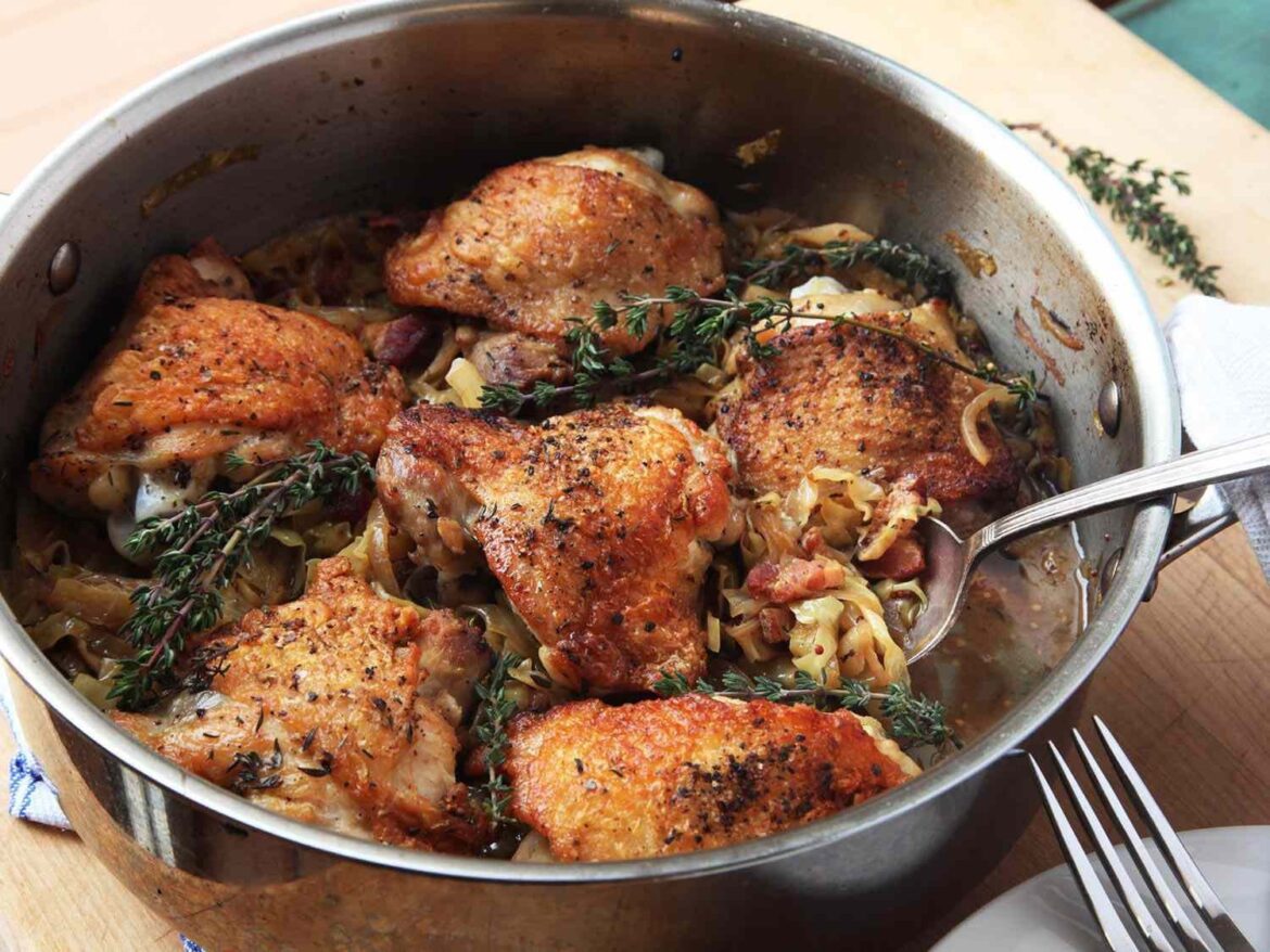 Opinions on Crispy Braised Chicken Thighs With Cabbage and Bacon Recipe? Opinions on Crispy Braised Chicken Thighs With Cabbage and Bacon Recipe?