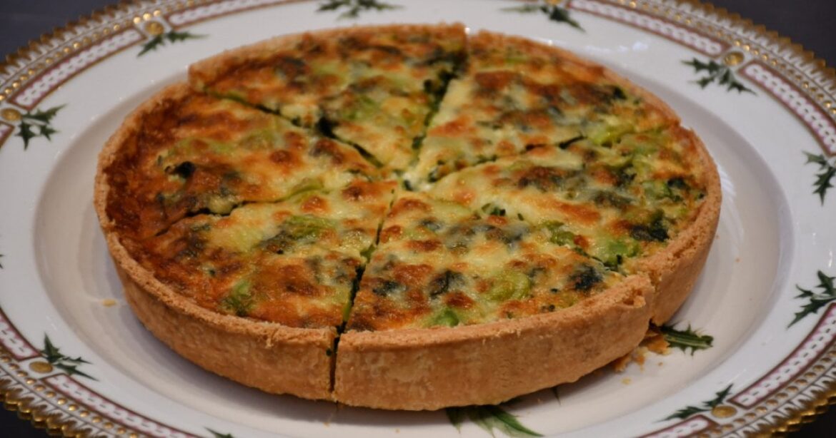 The Coronation Quiche -- a meatless recipe specially selected by the King and Queen Consort