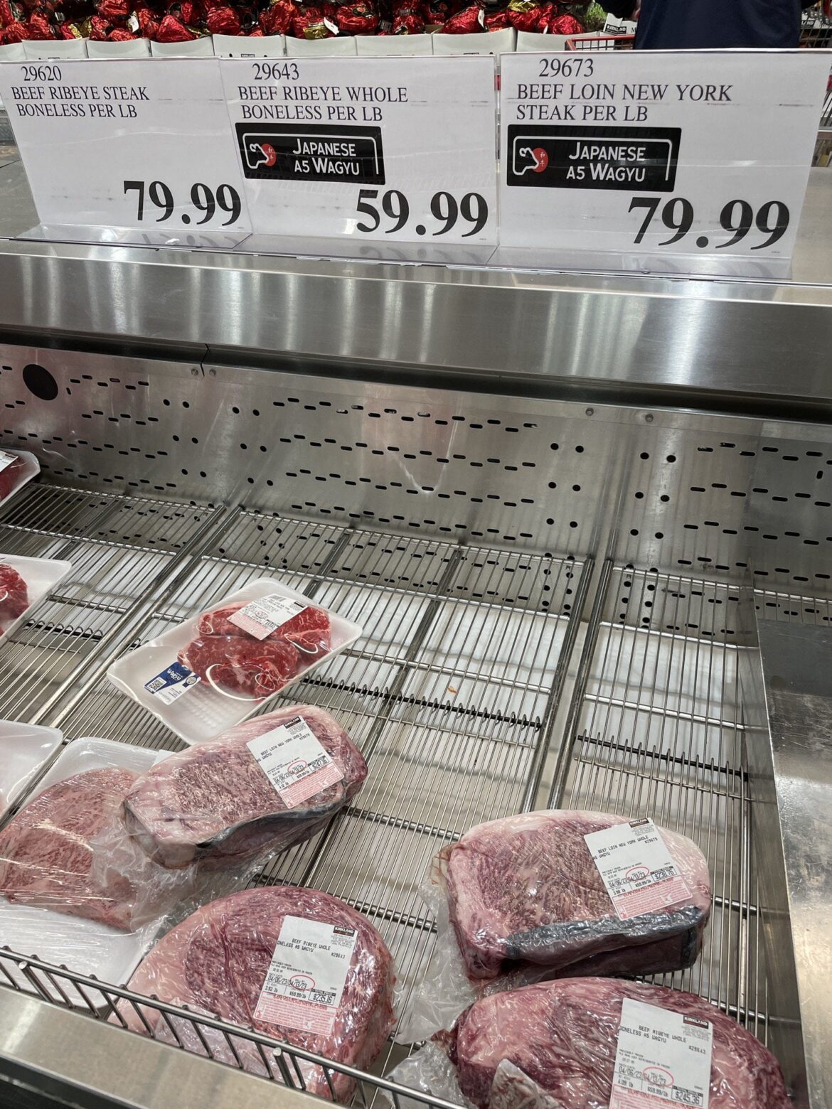 A5 Wagyu at Costco (Hawthorne) for 59.99-79.99/lb