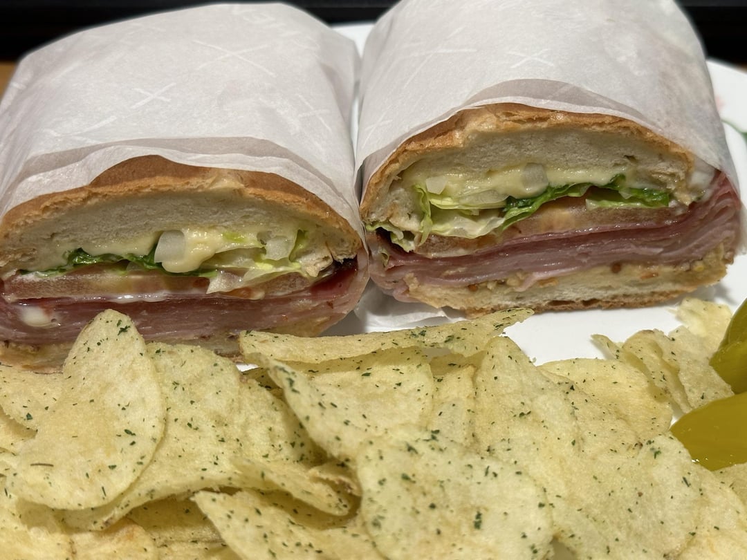 toasted sub off the bone ham, salami, stone ground mustard, lettuce