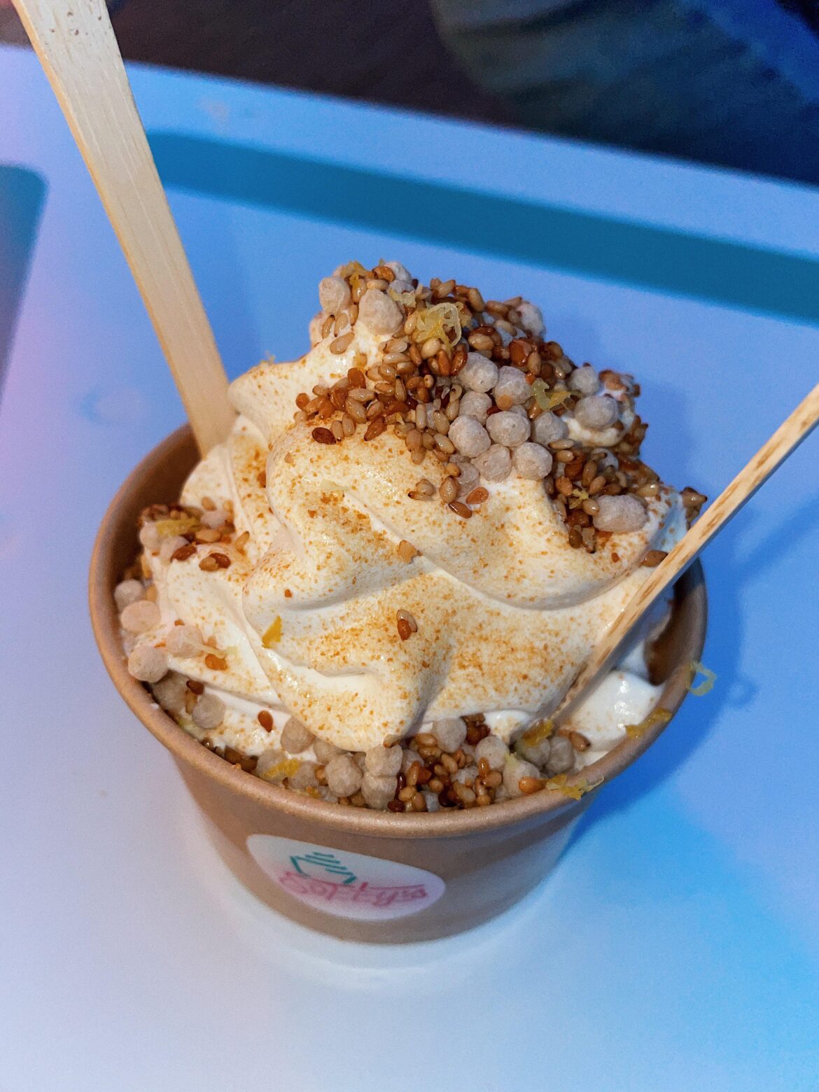 Misocaramel & Apricot Soft Serve in the Netherlands