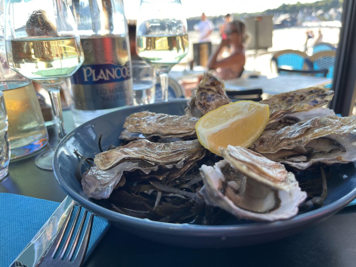 Huîtres / oysters 🦪farmed 50 m further in Cancales, France