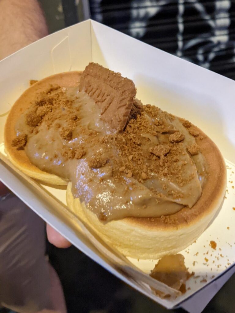 Japanese soufflé pancakes with biscoff @ Hefaure, London