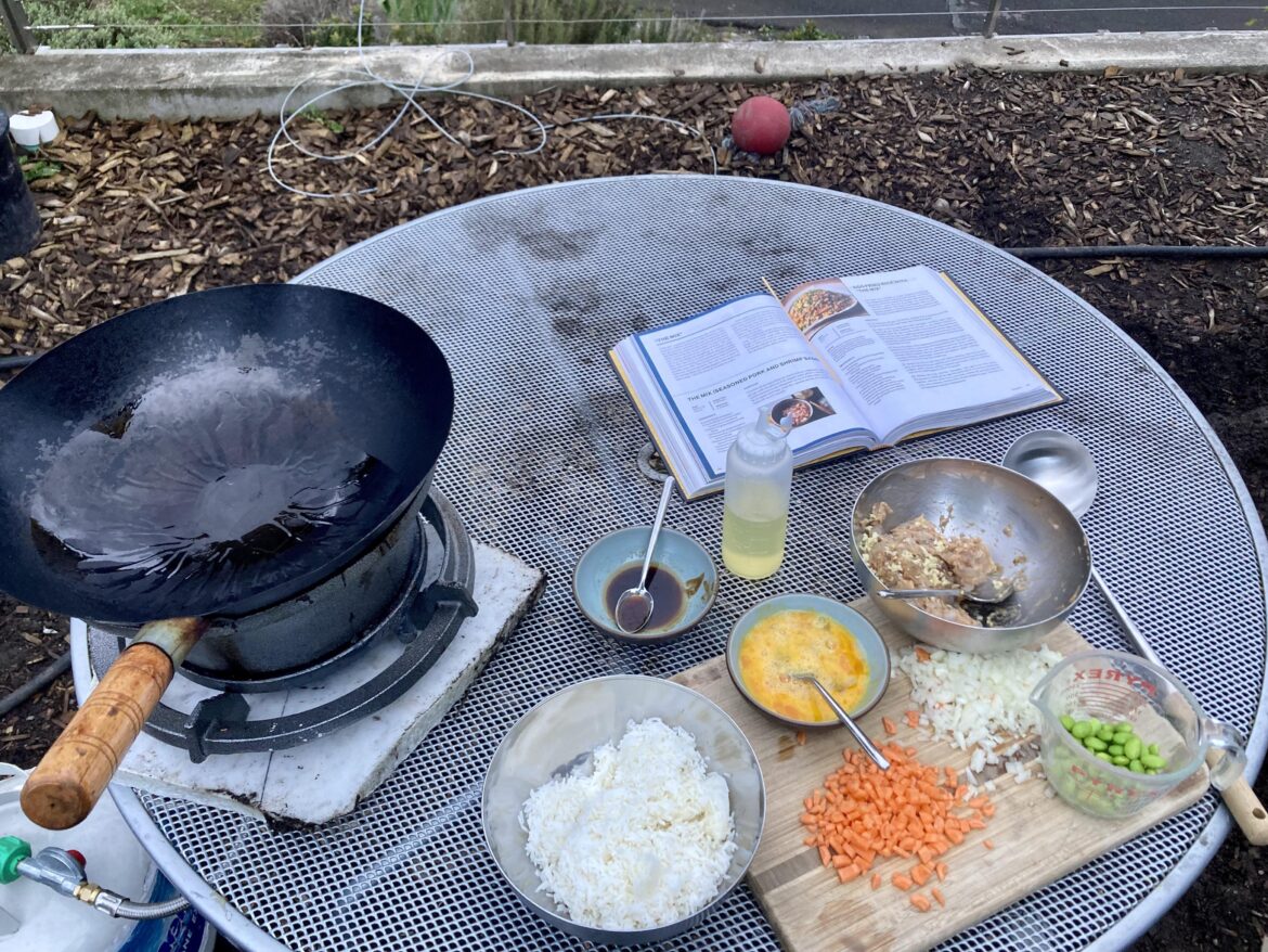 Fried rice with the mix