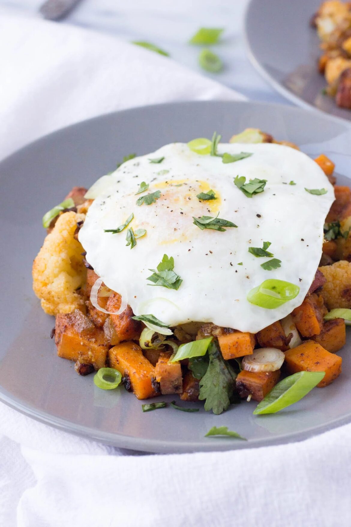 Southwest Cauliflower Sweet Potato Hash