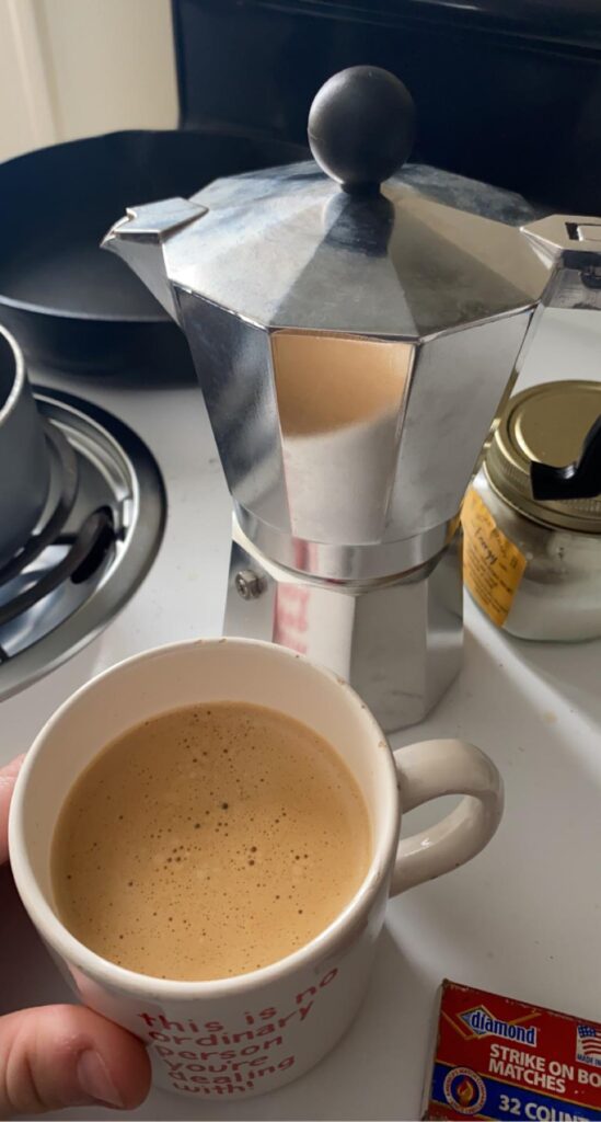 Made my first cafecito, no more sugar today 😳