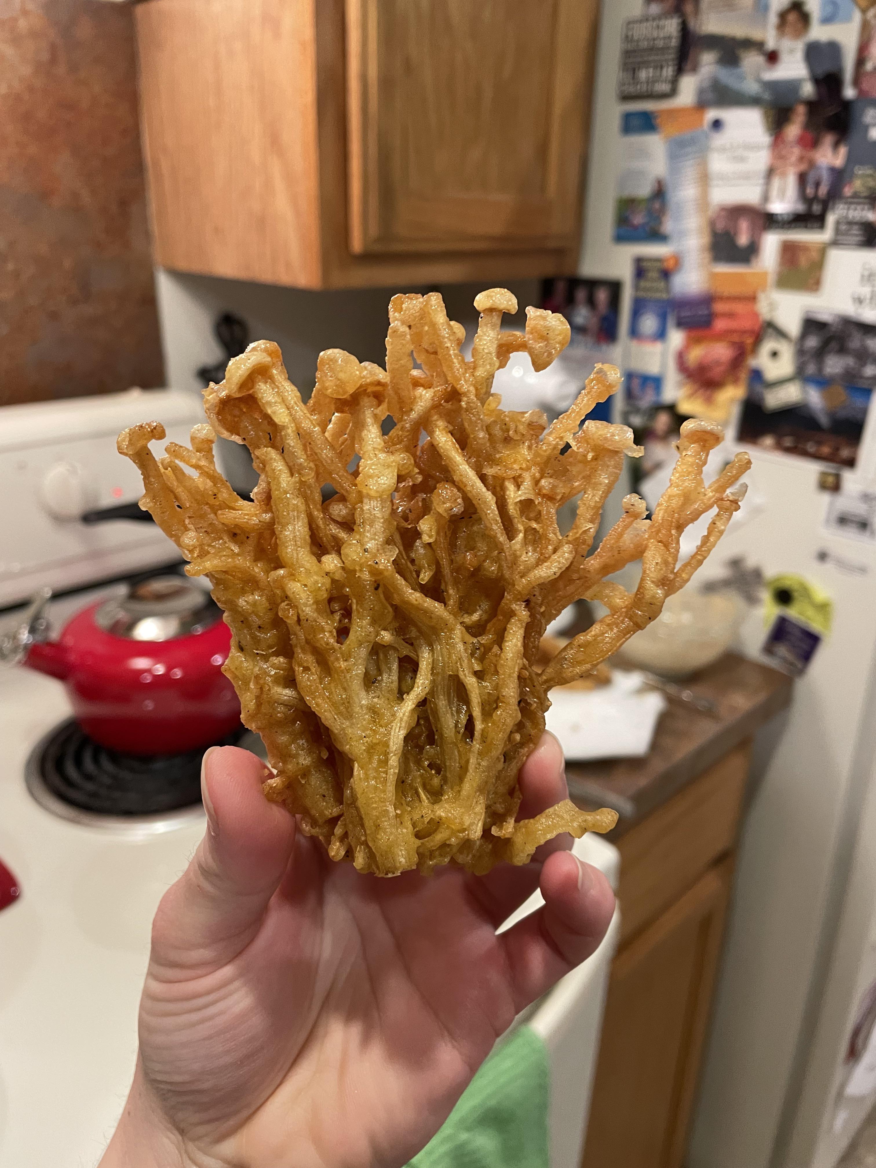 [homemade] fried emoji mushrooms - Dining and Cooking