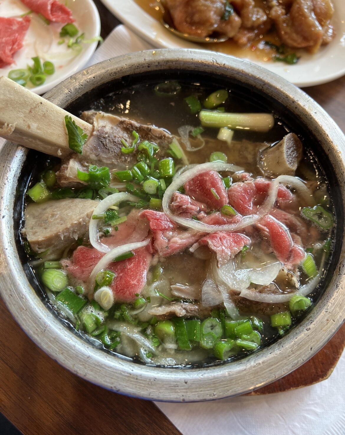 Stone pot beef rib pho with extra rare steak, Golden Delight, Rosemead